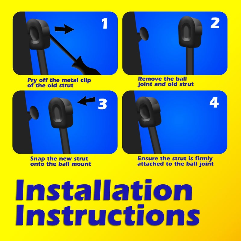 Tuff Support 2 Pieces (Set) Liftgate Lift Supports Compatible With: 2003 To 2011 Honda Element - Image 3
